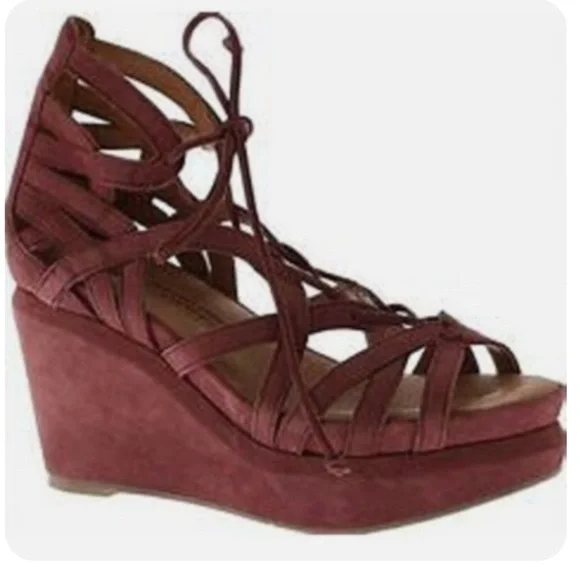 gentle souls Shoes Gentle Souls Joy Platform Lace Up Wedge